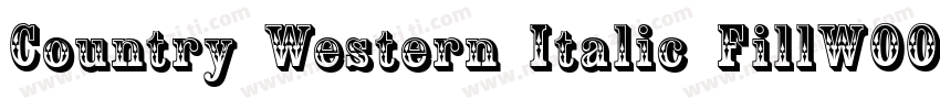 Country Western Italic FillW00字体转换